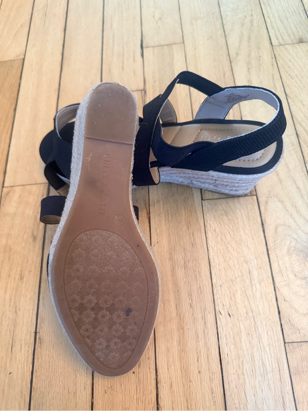 Kelly & Katie Black Crisscross Slingback Flats - Picture 4 of 5